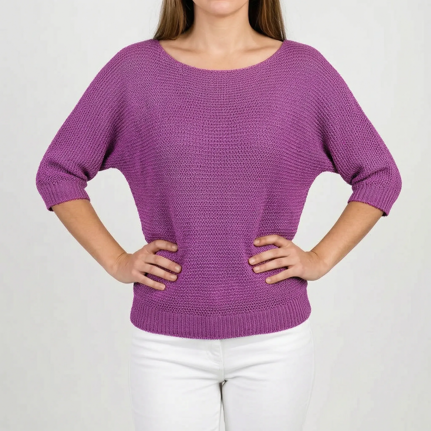 Knitly - Short Sleeve Knit Sweater