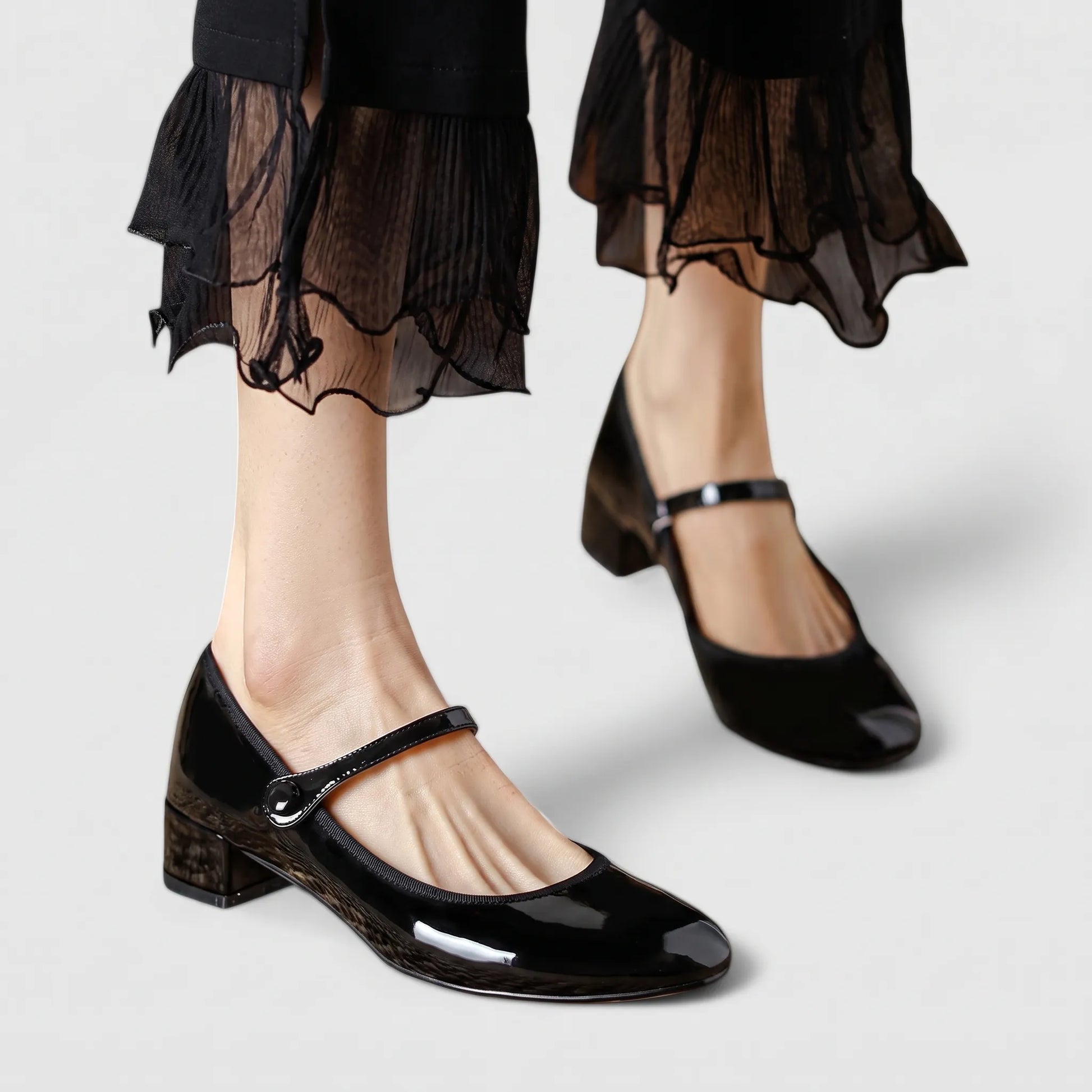 EvoraHeel - Classic Black Mary Jane Shoes