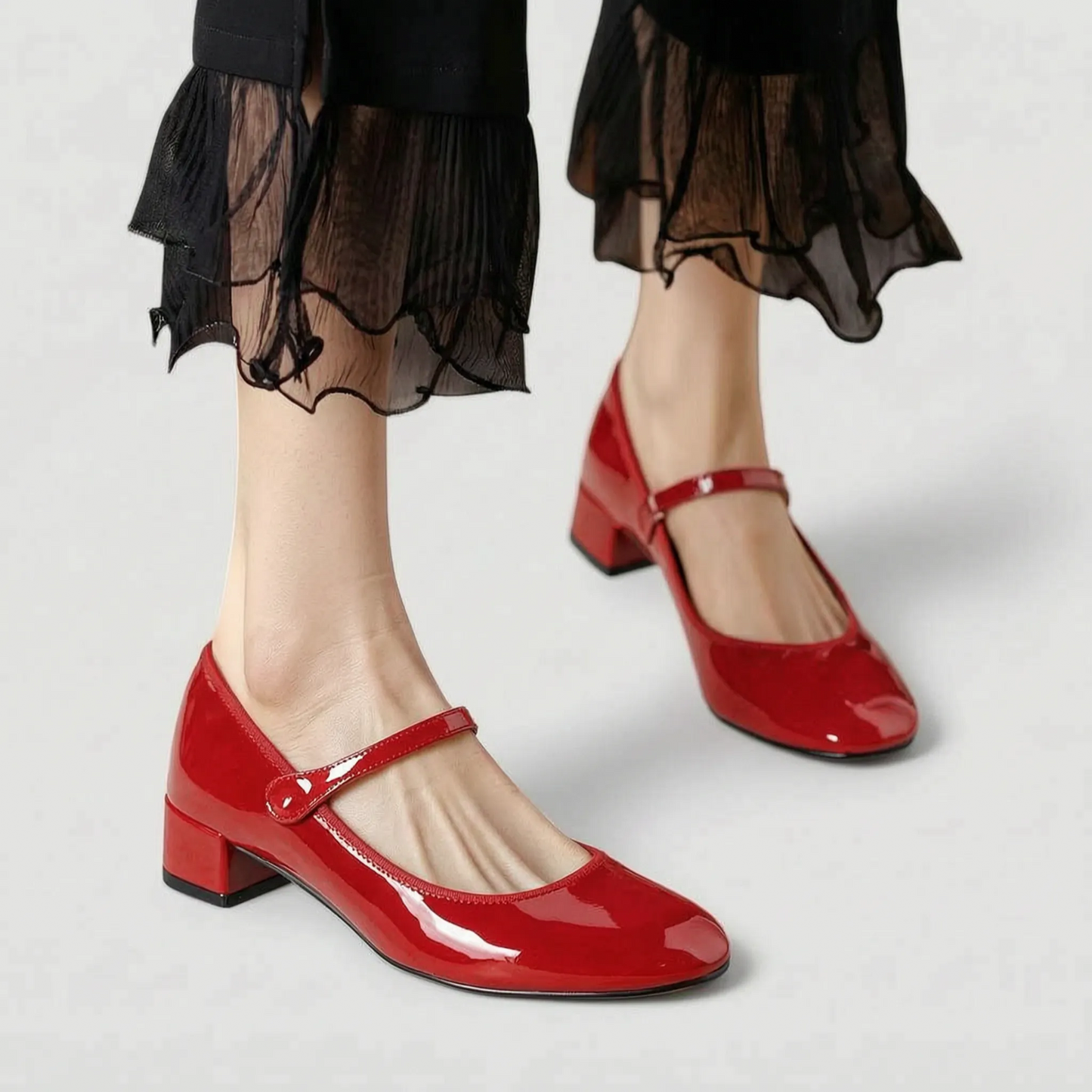EvoraHeel - Classic Black Mary Jane Shoes