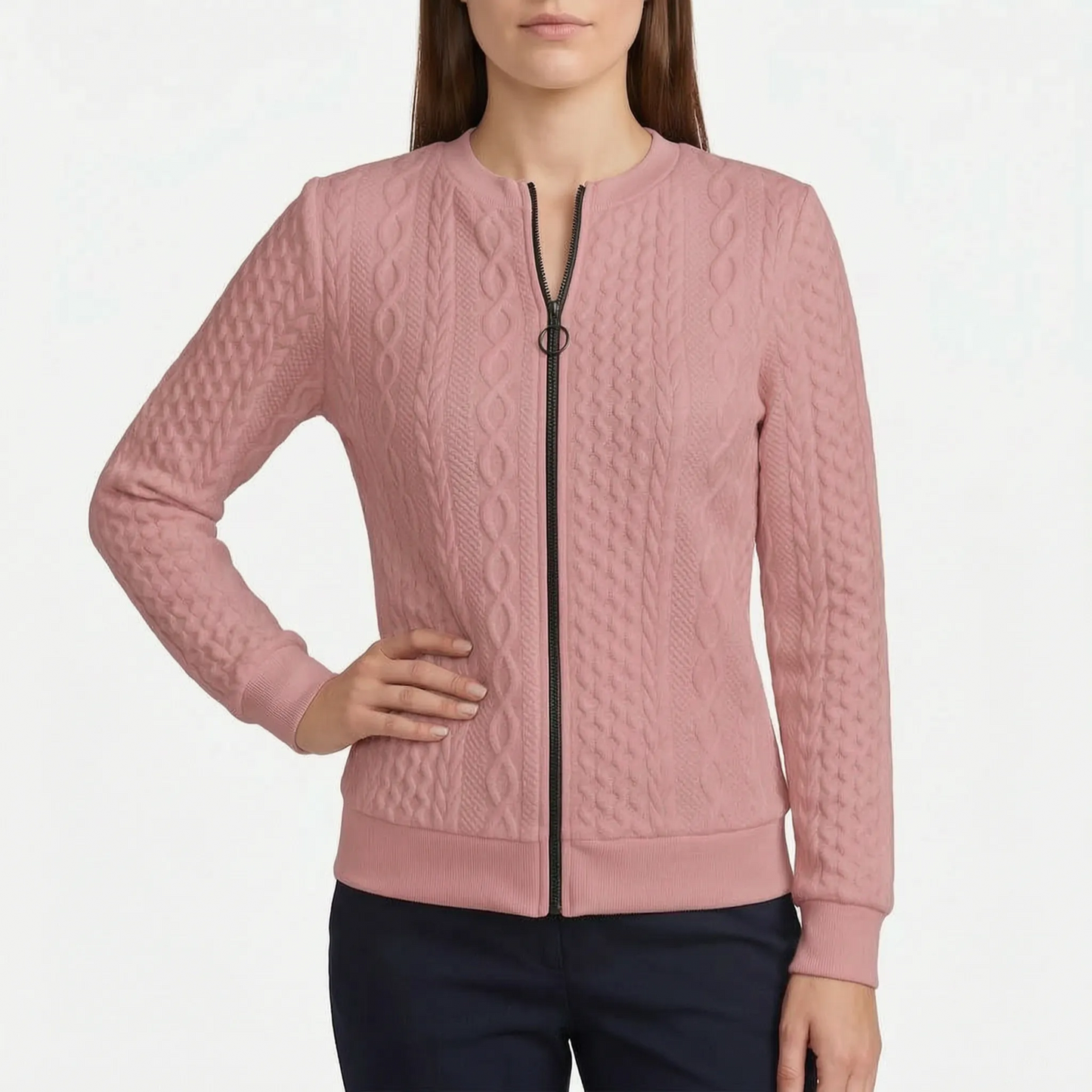 KnitVibe - Zip Up Knitted Sweater
