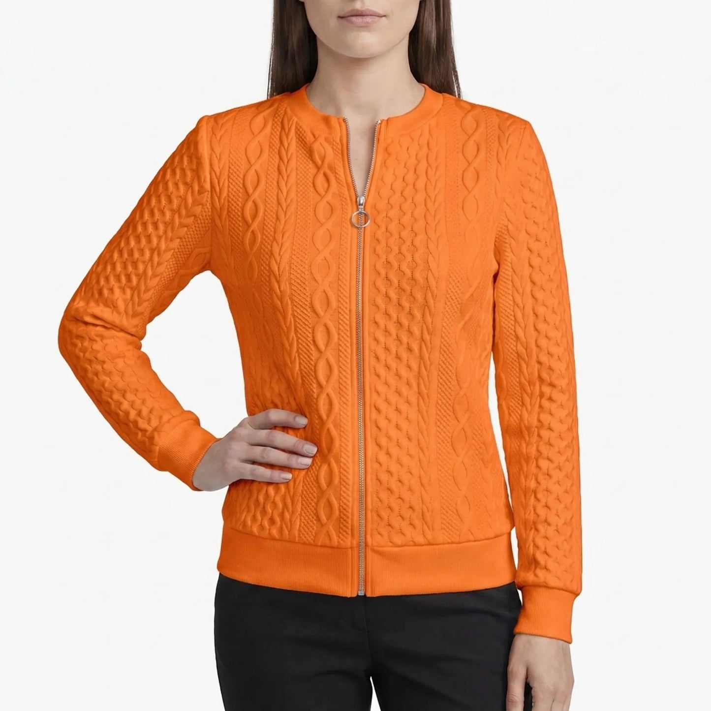 KnitVibe - Zip Up Knitted Sweater