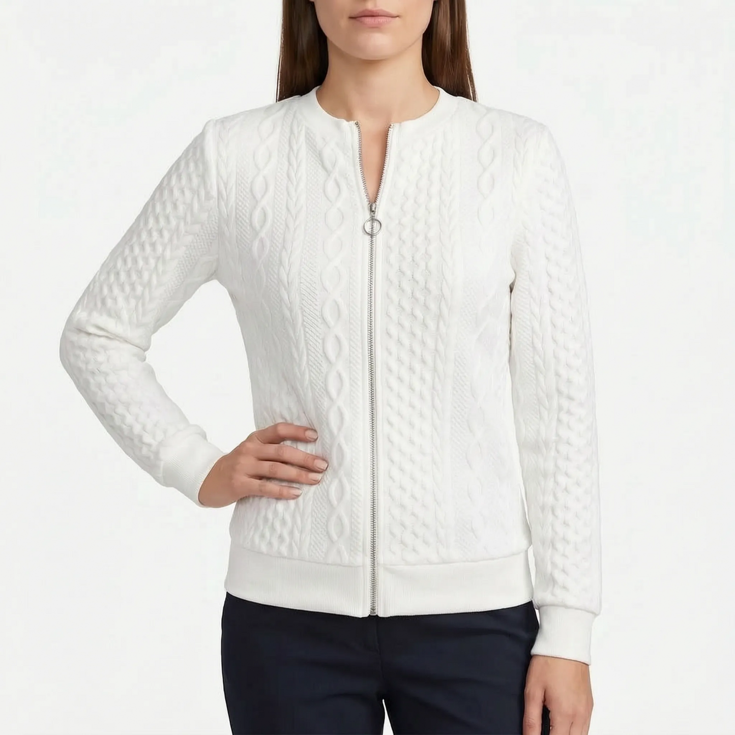 KnitVibe - Zip Up Knitted Sweater