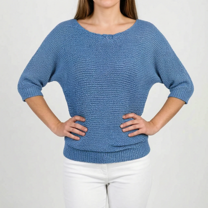 Knitly - Short Sleeve Knit Sweater