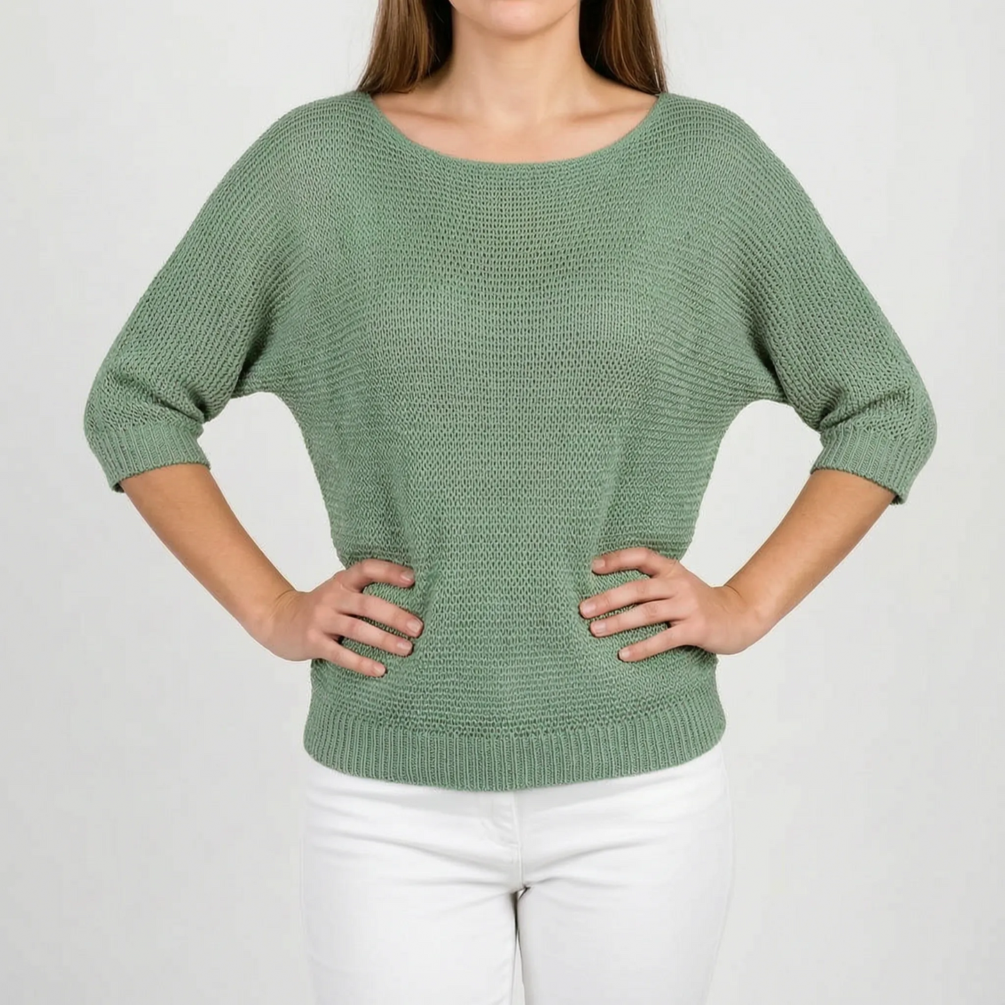 Knitly - Short Sleeve Knit Sweater