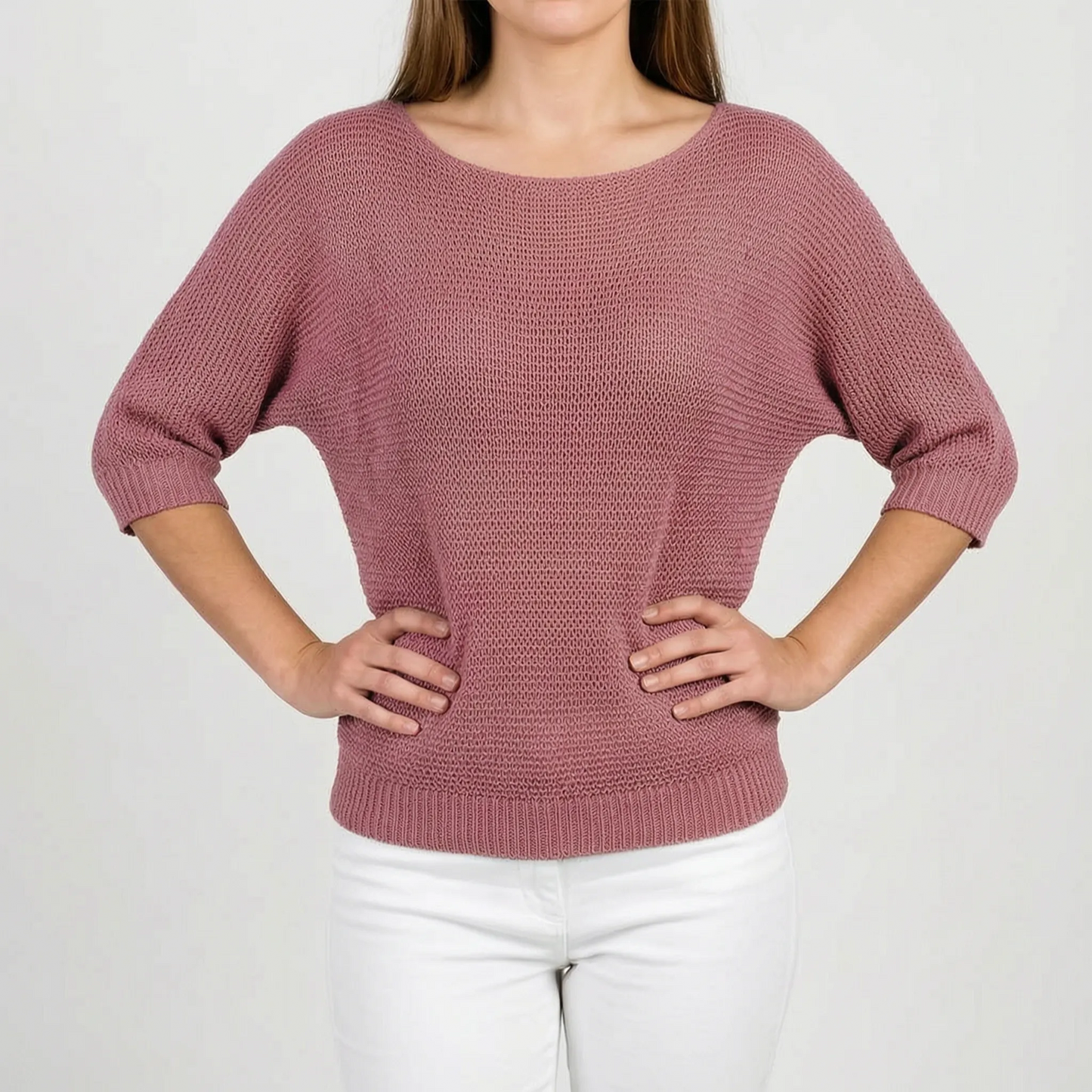 Knitly - Short Sleeve Knit Sweater
