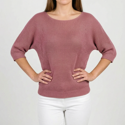 Knitly - Short Sleeve Knit Sweater
