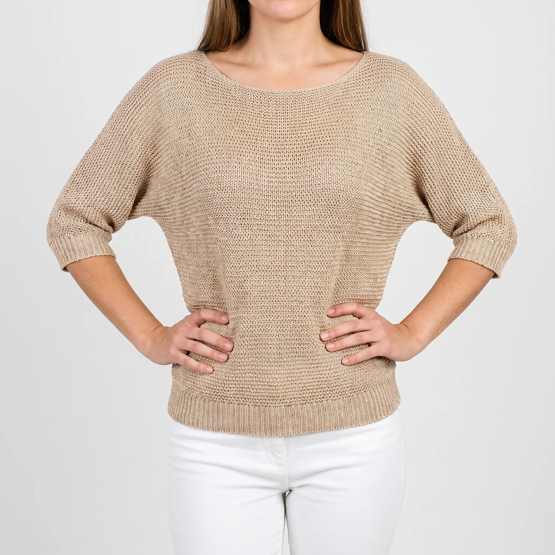 Knitly - Short Sleeve Knit Sweater