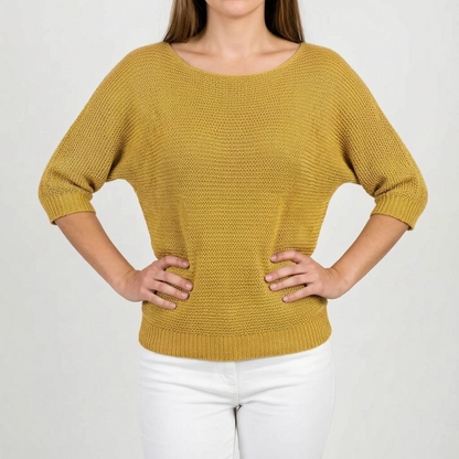 Knitly - Short Sleeve Knit Sweater