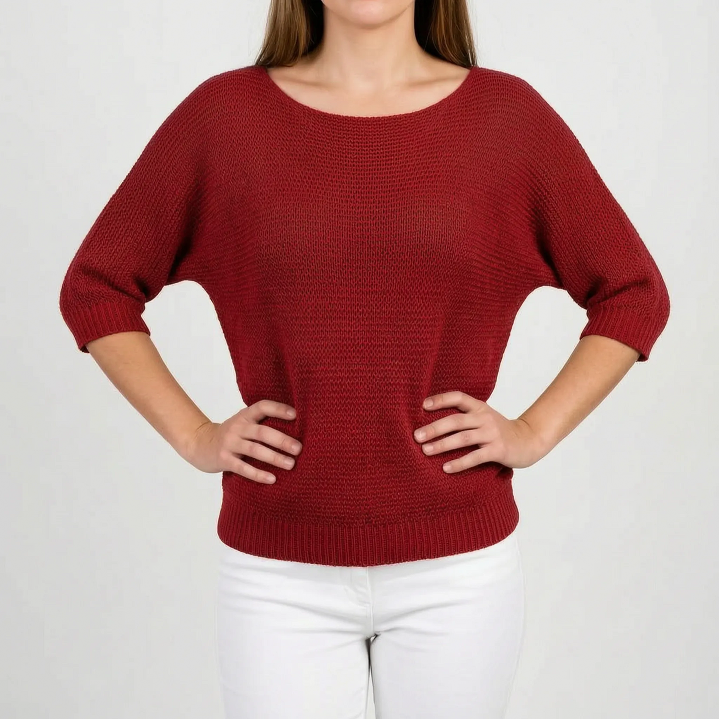 Knitly - Short Sleeve Knit Sweater