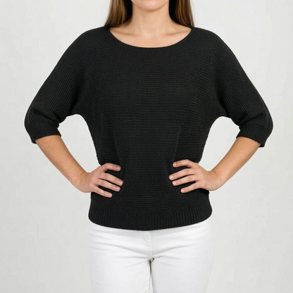 Knitly - Short Sleeve Knit Sweater