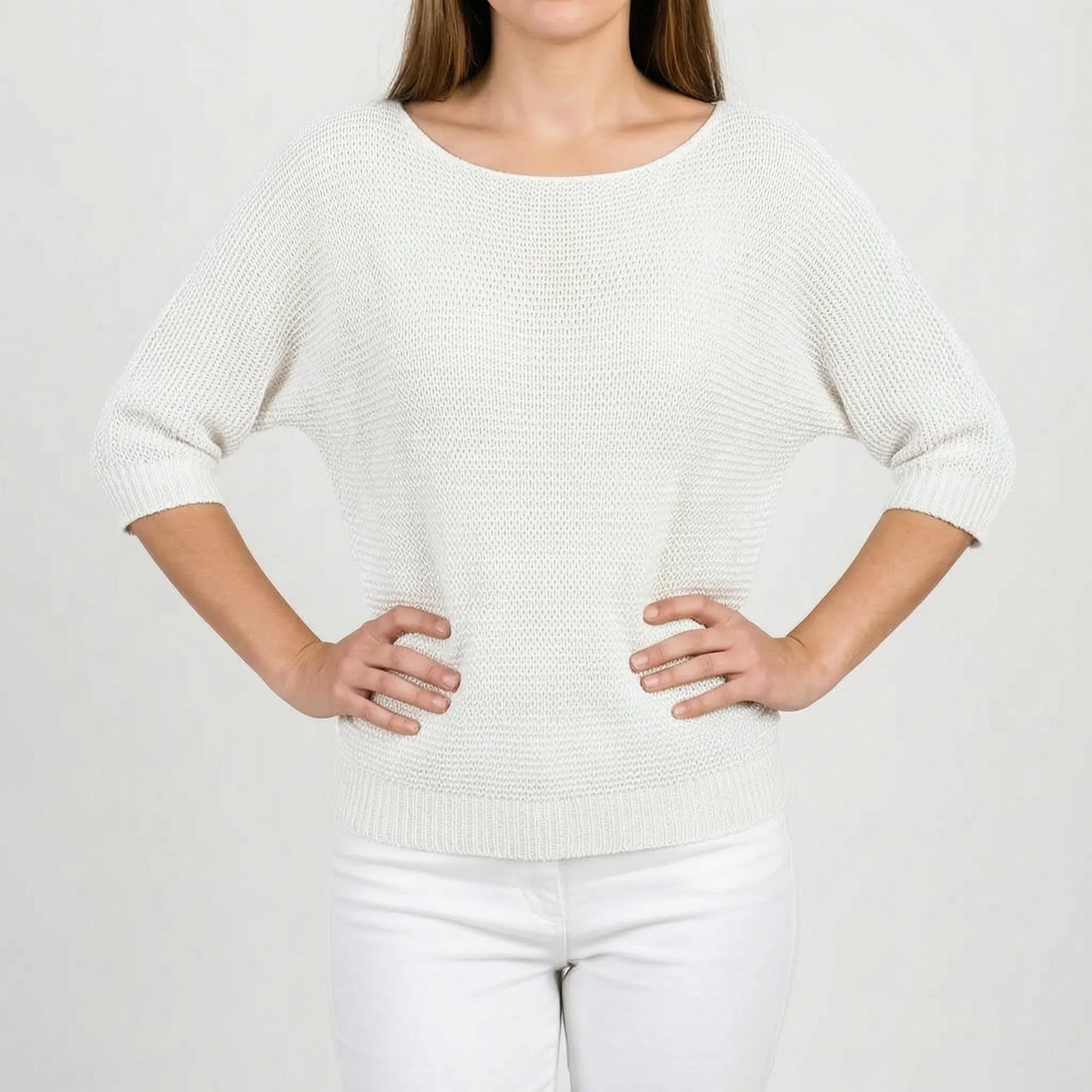 Knitly - Short Sleeve Knit Sweater