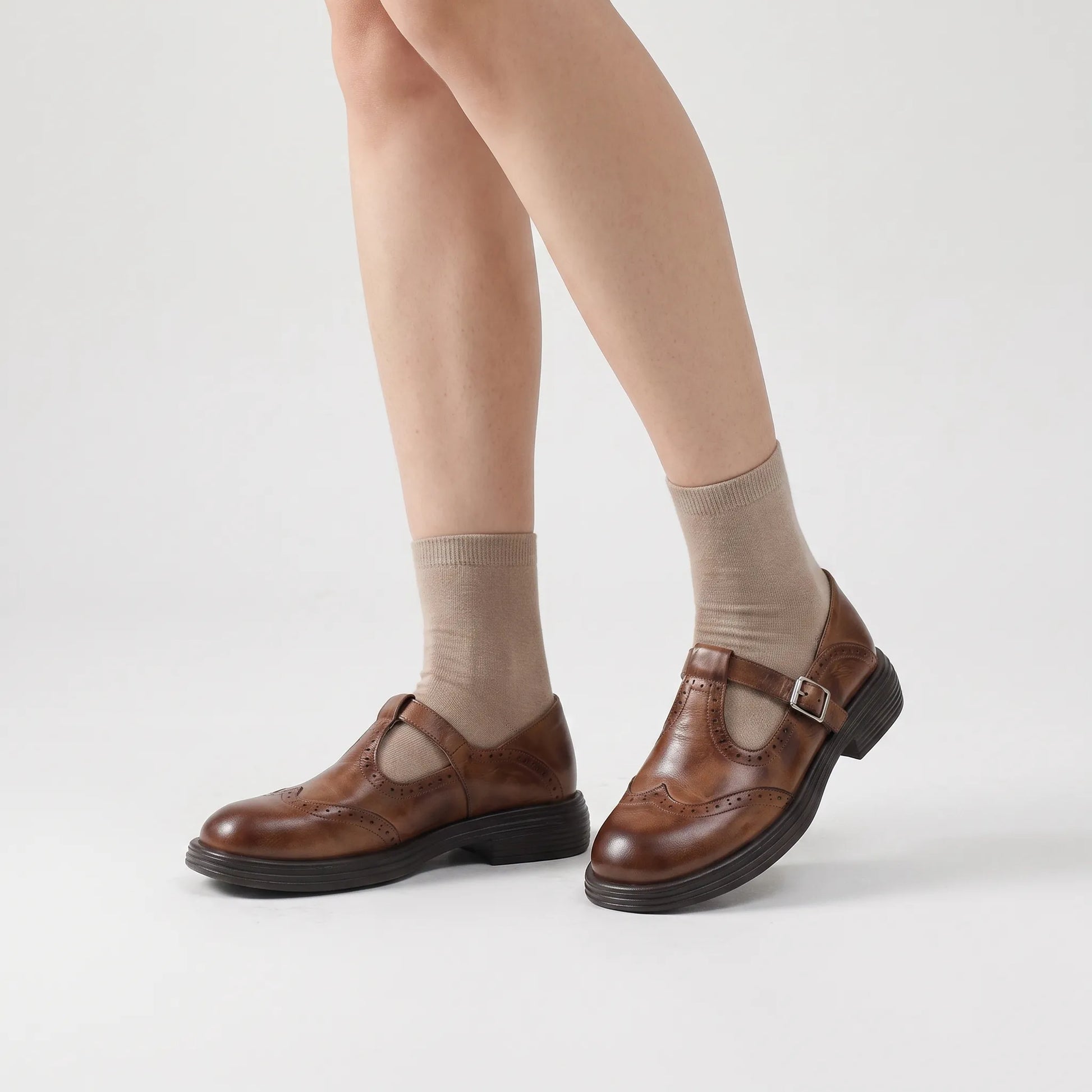 Vintara - Vintage Style T-Strap Mary Jane Shoes