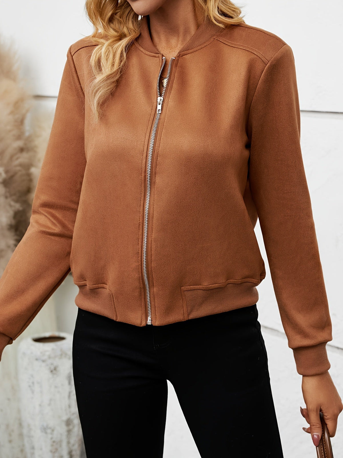 Women's Bomber Jacket - Zip-Up