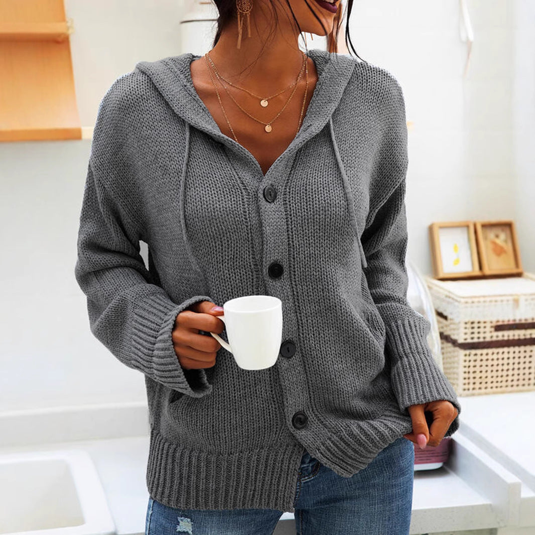 Women's Cardigan - Hooded, Chunky
