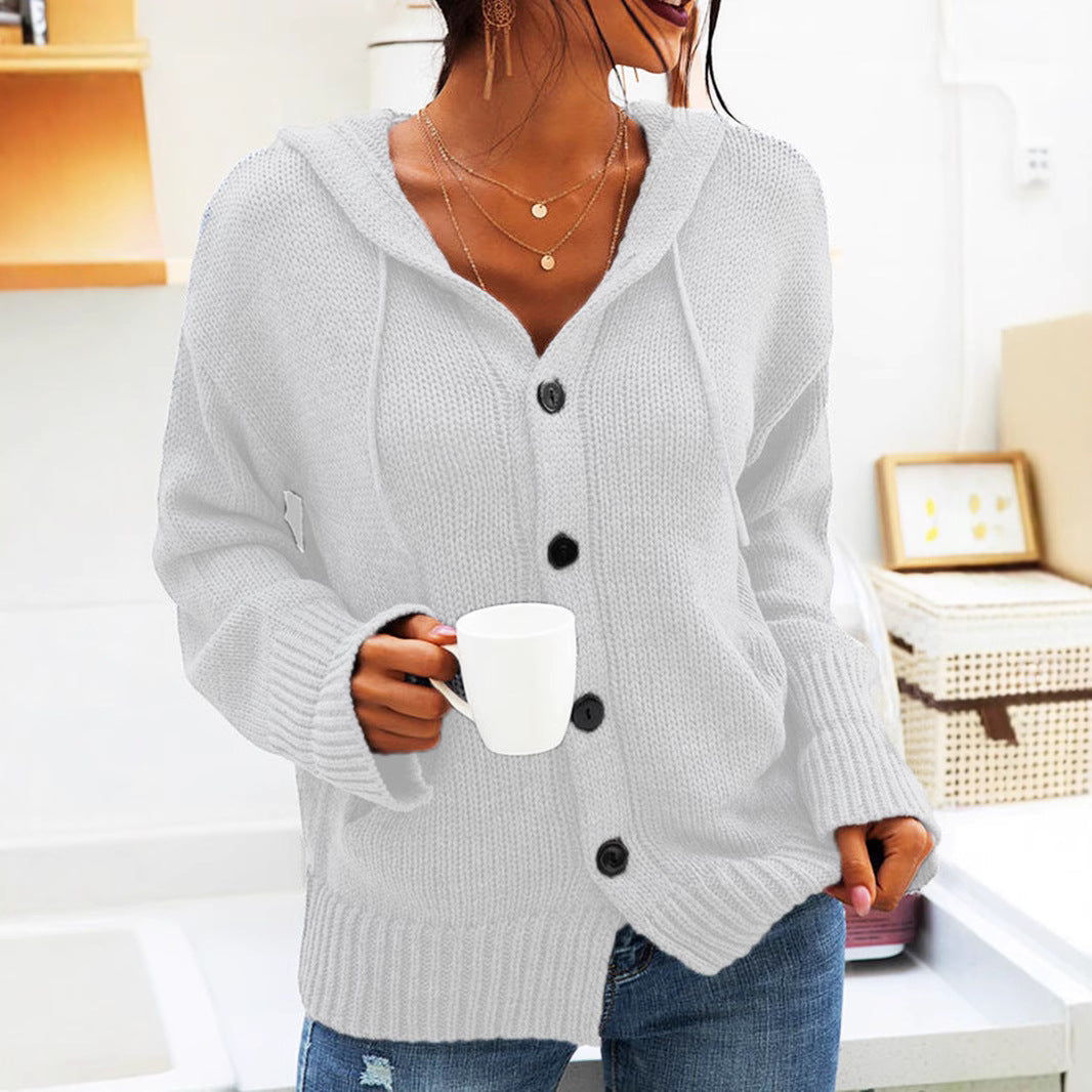Women's Cardigan - Hooded, Chunky