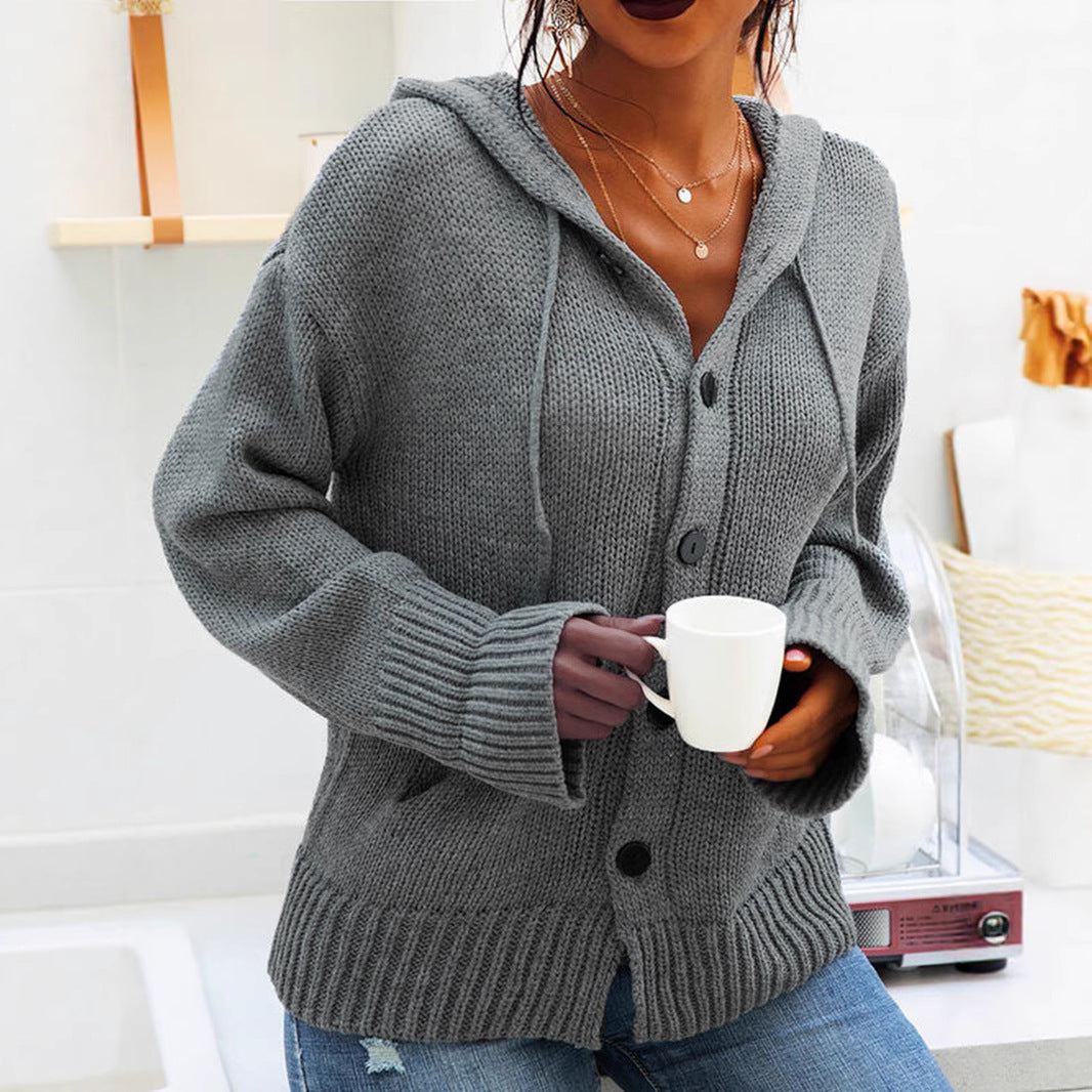 Women's Cardigan - Hooded, Chunky