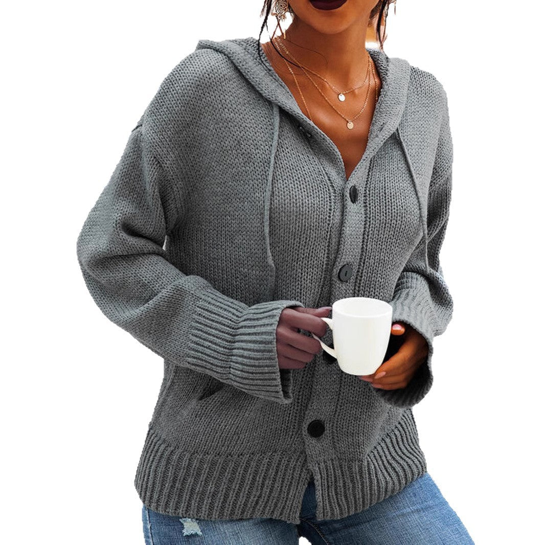 Women's Cardigan - Hooded, Chunky
