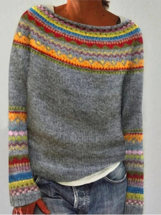 Women's Knit Sweater - Crew-Neck