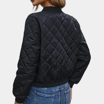Women's Puffer Jacket - Quilted, Zip-Up
